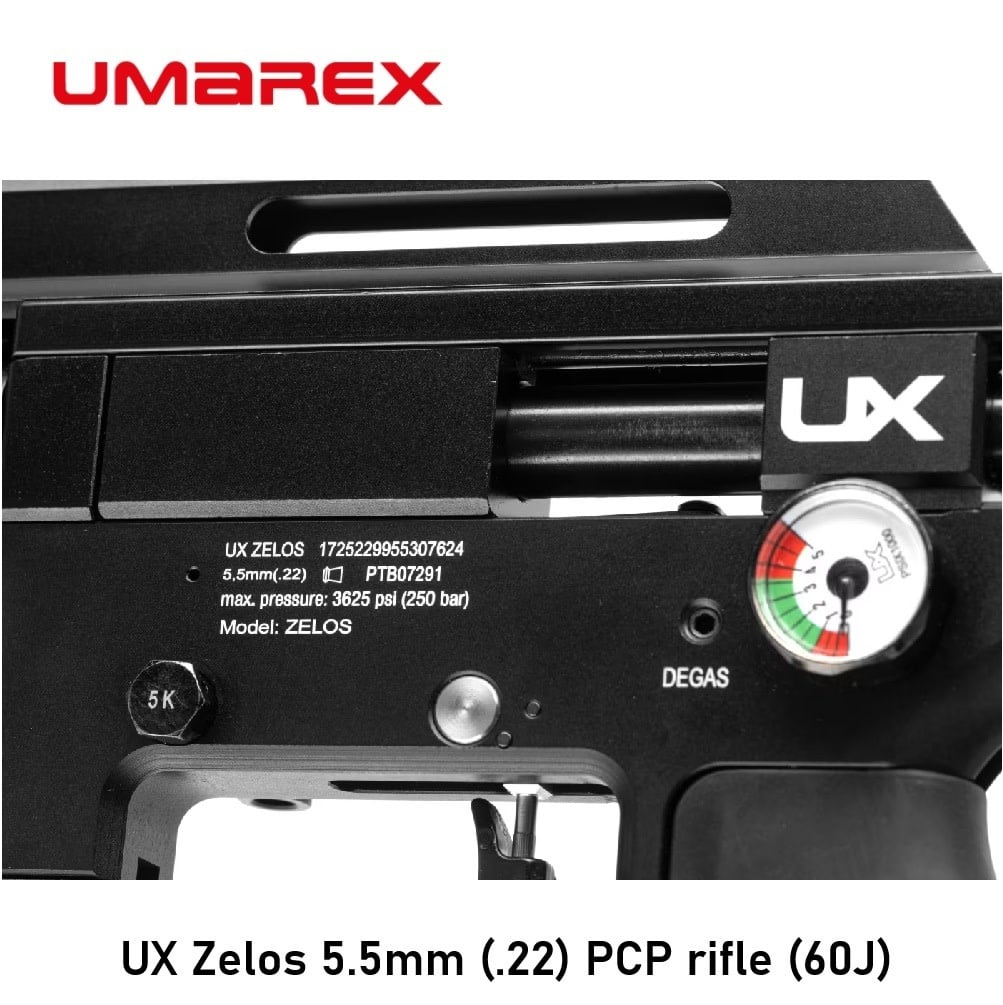 UMAREX UX Zelos 5.5mm (.22) PCP rifle (60J)