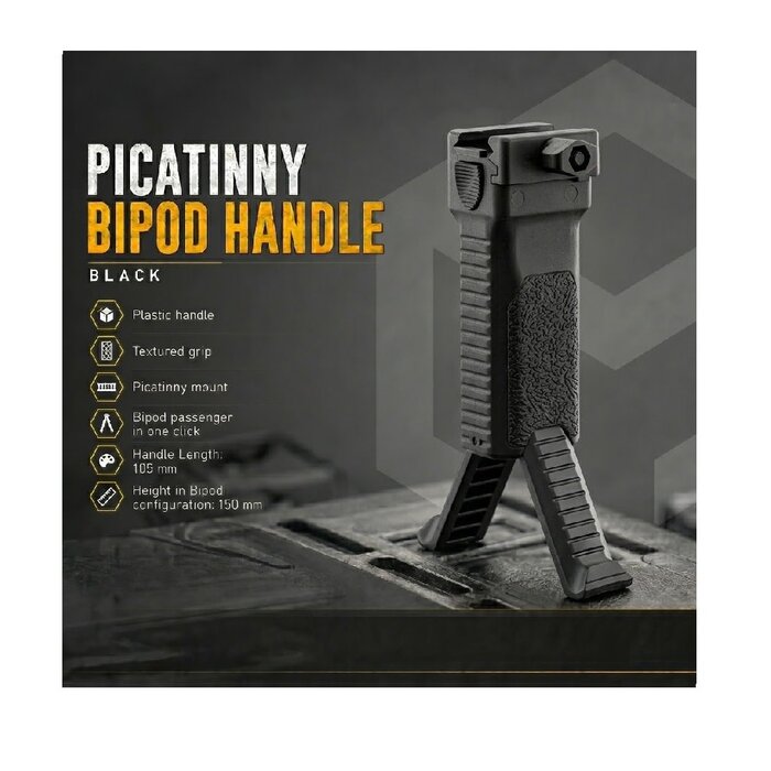 Picatinny Bipod Handle Black