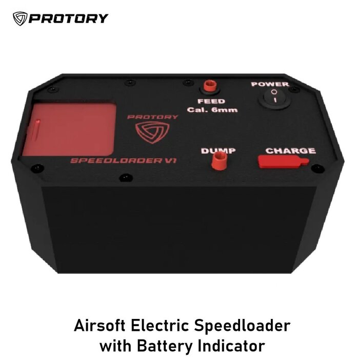 Protory Airsoft Electric Speedloader with Battery Indicator
