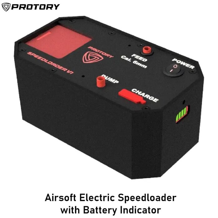 Protory Airsoft Electric Speedloader with Battery Indicator