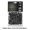 T4E Rubber Balls .43 Cal T4E 0.75g 100rds