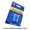 BLUEMAX Premium CR123A 3V 1600mAh 2-pack