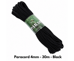 Fosco Industries Paracord 4mm - 30m - Black