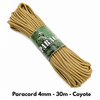 Fosco Industries Paracord 4mm - 30m - Coyote
