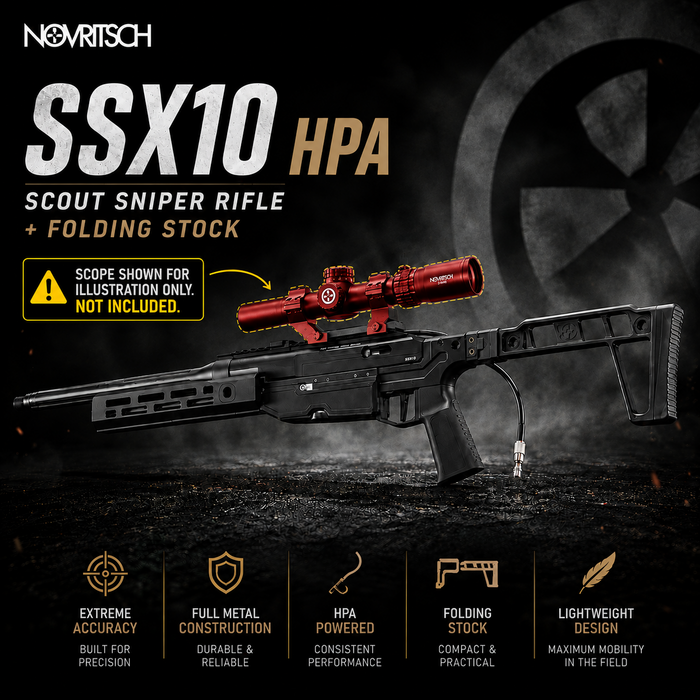 NOVRITSCH SSX10 HPA Scout Sniper Rifle + Folding Stock
