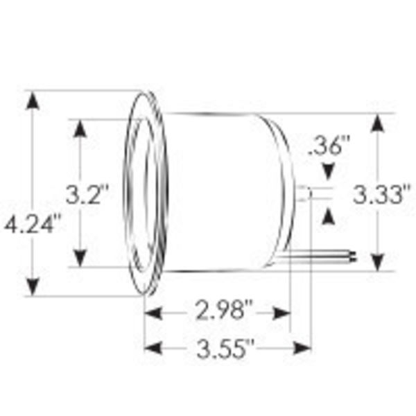 Bekerhouder LED-ring- Blauw - Inbouw - RVS