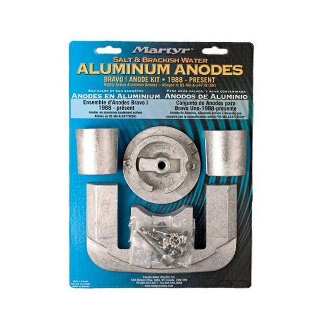 Martyr Anodes Mercruiser Anode Kit, Bravo 1, Aluminium