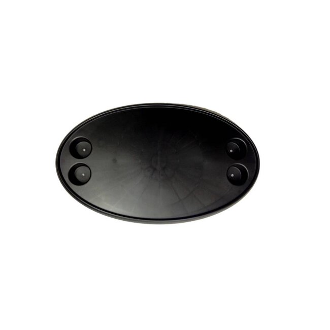 Ovaal Boottafelblad 76 x 47 cm | Zwart | UV- en Weerbestendig | 4 Bekerhouders