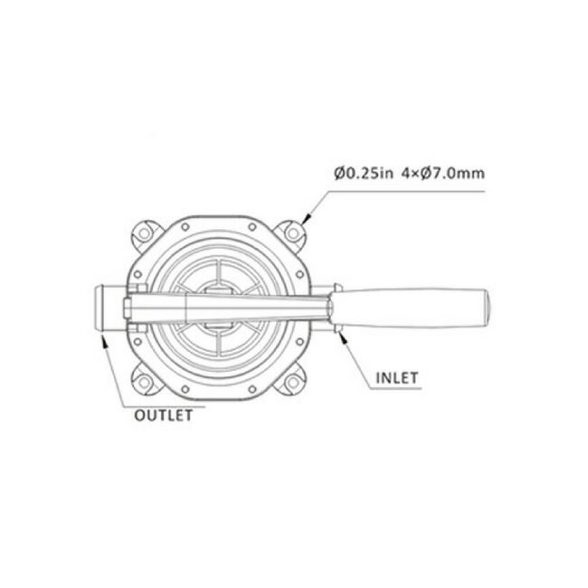 Sea Flo Handpomp, roestvrij staal