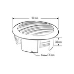 RVS Ventilatierooster -  Ø 90 mm