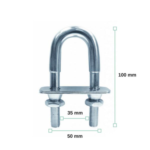 Bow/Stern Eye -100-M8 - RVS 316