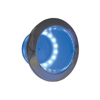 Bekerhouder LED-ring- Blauw - Inbouw - RVS