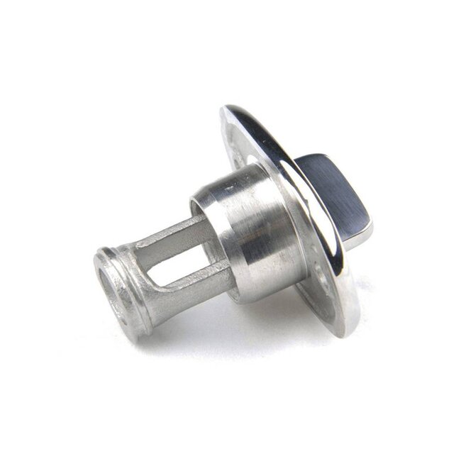 Lensplug ovaal met schroefdop - RVS - 25,4 mm