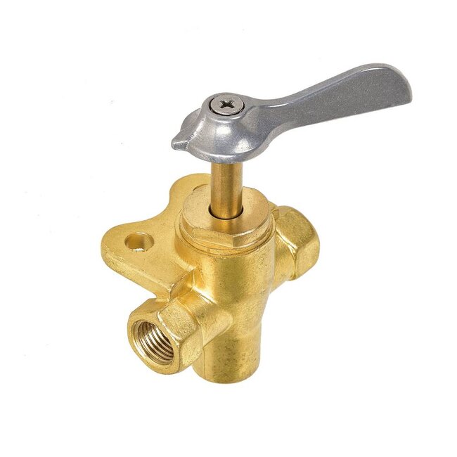 Tank tweeweg-klep, 1/4(“6,8mm) - messing