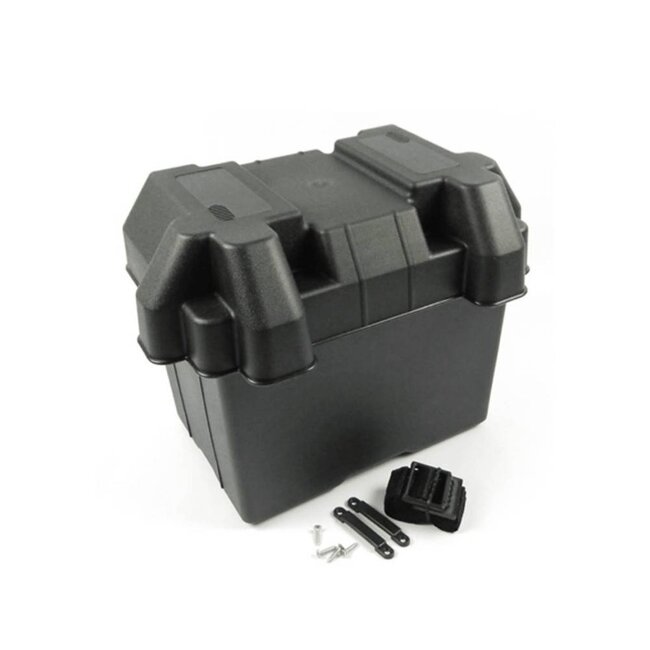 Accubak. Zwaar plastic met band & schroeven. Large