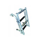 RVS zwemladder, inklapbaar. 3 treden, breedte: 228 mm.