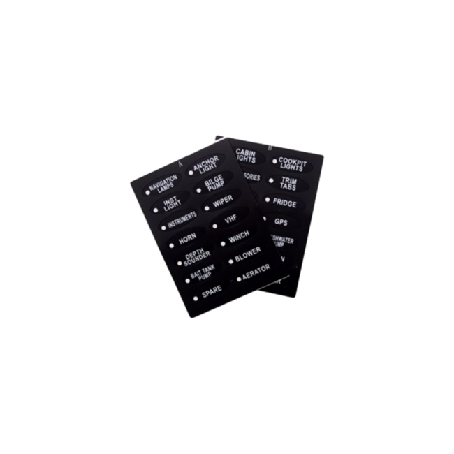 Schakelpaneel 5 schakelaars en 12V stopcontact