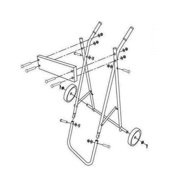 Buitenboordmotor Trolley (Kar) - Tot 40 kg - Inklapbaar