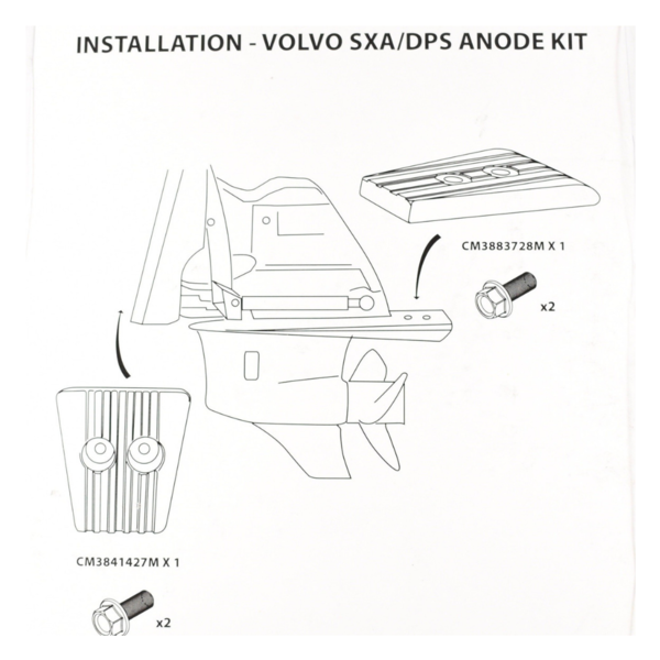 Martyr Anodes Volvo Penta Anode Kit SX-A, Magnesium