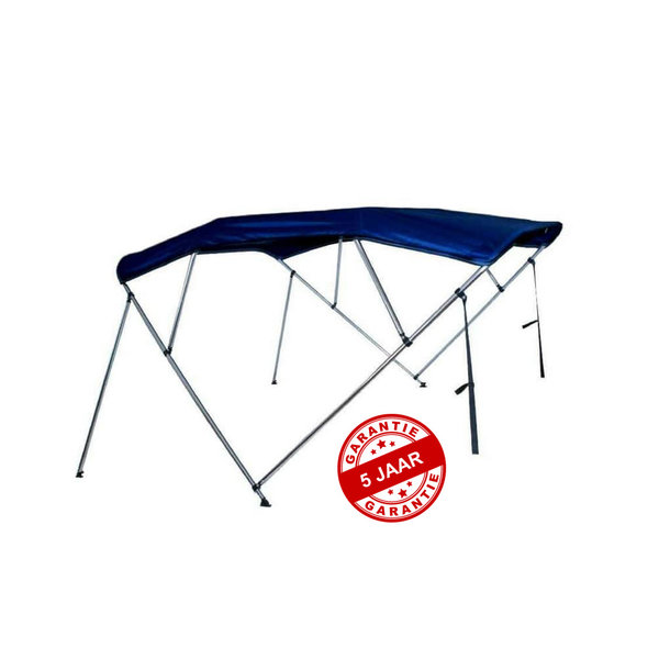 Navishade Biminitop, Aluminium, 4 boog,  H137-B246-261, Blauw