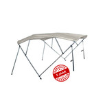 Navishade Biminitop, Aluminium, 4 boog, H137-B185-198, Grijs