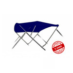 Sunmaster Biminitop, RVS, 3 boog, H137-B246-261, Blauw