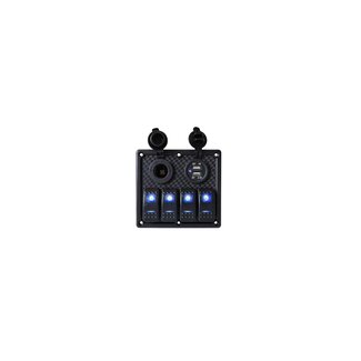 Schakelpaneel 12V/24V LED met 12V en dubbele USB aansluiting