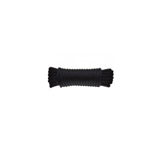 Landvast, Dubbel gevlochten polyester 14 mm. -10 mtr. Zwart