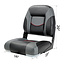 Low Back Folding Bootstoel | Zwart/Antraciet met Rode Bies | Compact & Duurzaam