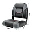 Low Back Folding Bootstoel | Zwart/Antraciet met Rode Bies | Compact & Duurzaam