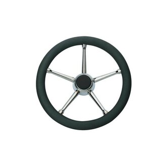 Savoretti Stuurwiel T17B/35 - Zwart/SS - PU-Schuimbekleding - 35 cm