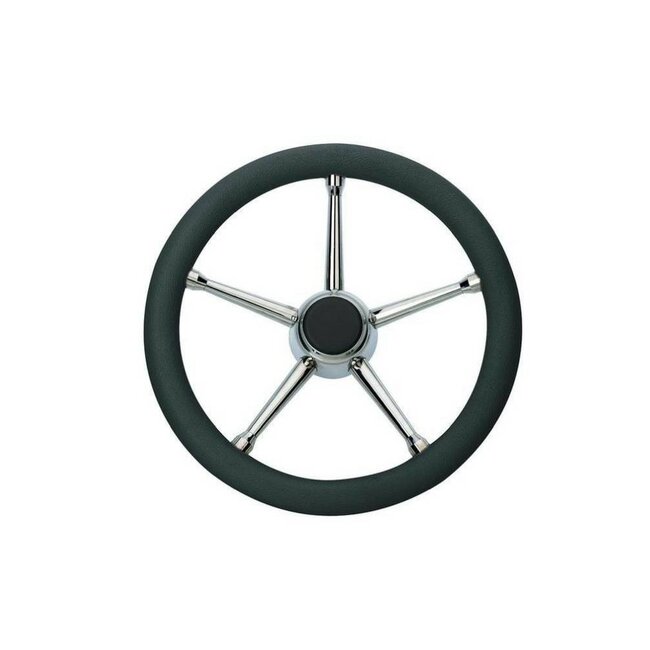 Savoretti Stuurwiel T17B/35 - Zwart/SS - PU-Schuimbekleding - 35 cm