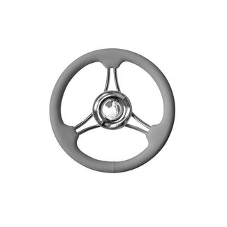Savoretti Stuurwiel T22RG/35 - Grijs/RVS - PU-Schuimbekleding geribbeld
