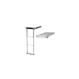 Telescopische RVS Zwemtrap 3 of 4 Treden met Inbouwcassette | Compact