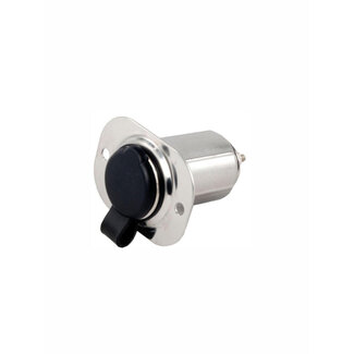 12V Inbouwplug met Quick Ring – RVS Frontplaat – Vlak Inbouwmodel – Waterdicht
