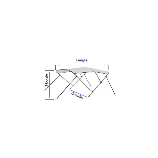 Sunmaster Sunmaster RVS bimintop 3 boog