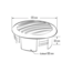 RVS Ventilatierooster -  Ø 120 mm