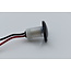 Zwarte LED courtesy light met warm wit licht en blauwe accenten