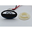 Zwarte LED courtesy light met warm wit licht en blauwe accenten