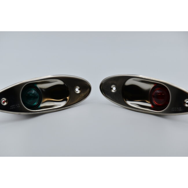 Titan Marine Navigatielichten inbouw, zijlichten,  RVS Druppelvormig.