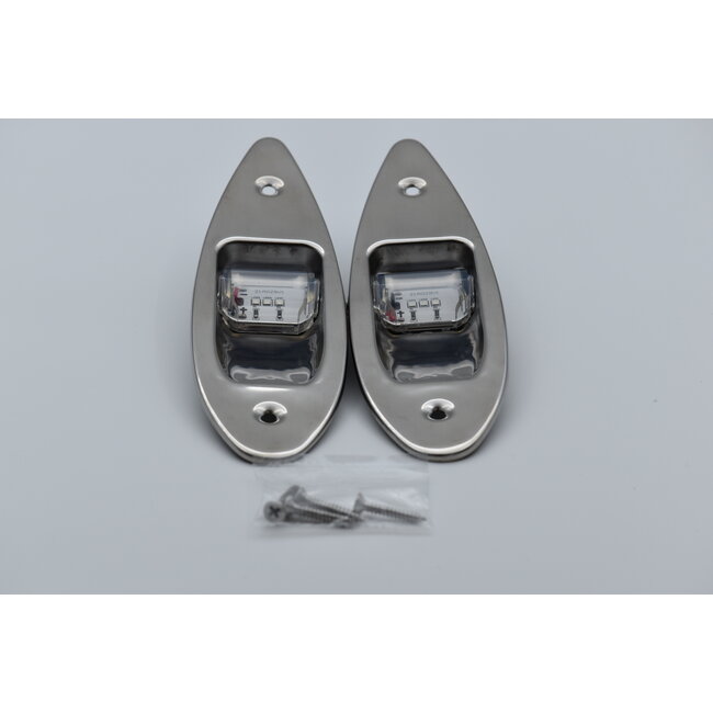 LED Rompbevestiging Navigatielamp RVS - Set