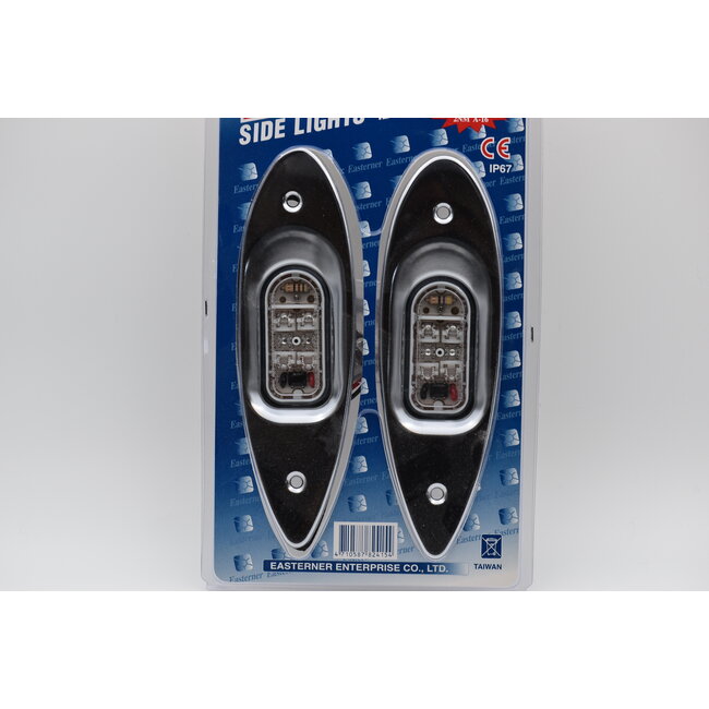 LED Rompbevestiging Navigatielamp RVS - Set