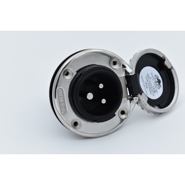 Boordstopcontact walstroom 16A-250V RVS 316