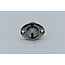 Lensplug ovaal met schroefdop - RVS - 25,4 mm