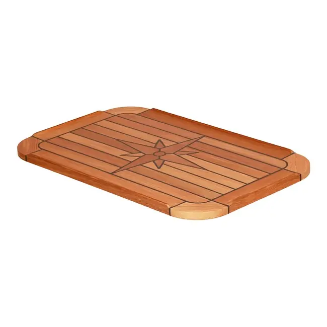 Teak Tafelblad met Kompasroos