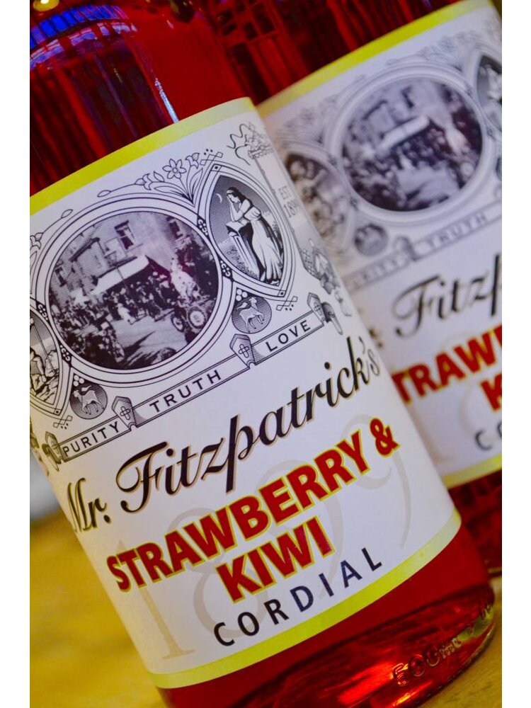 Mr Fitzpatrick's Vintage Cordials Mr Fitzpatrick's Strawberry & Kiwi Cordial  (500ml)