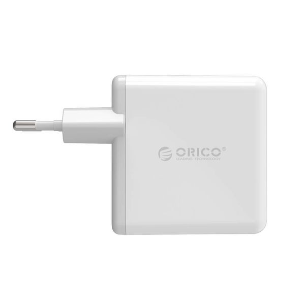Orico Duo USB Turbolader mit Qualcomm Schnellladung 2,0-2 Port QC2.0 Ladegerät 36W, 12V / 9V / 5V Weiß