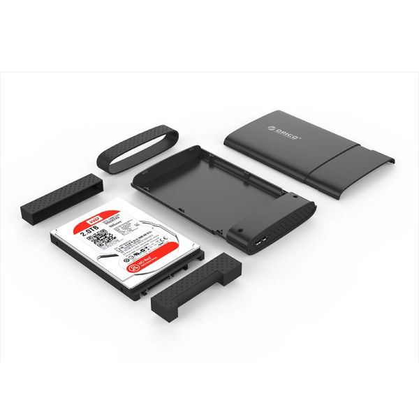 Orico Boîtier pour disque dur 2,5 pouces - HDD / SSD - USB3.0 - noir