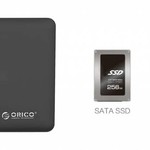 Orico Festplattengehäuse 2,5 Zoll / Kunststoff / IC-Chip / HDD / SSD / USB3.0 / Schwarz