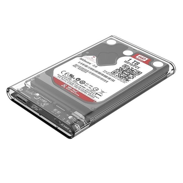 Orico Festplattengehäuse 2,5 Zoll / Kunststoff / Transparent / HDD / SSD / USB3.0